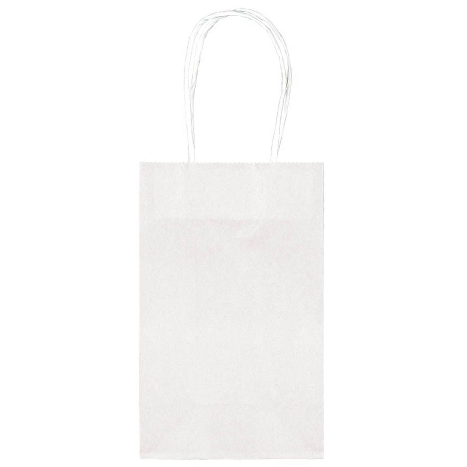 Amscan Kraft Paper Bag, 8.25 x 5.25, White, 4/Pack, 10 Bags/Pack (162500.08)
