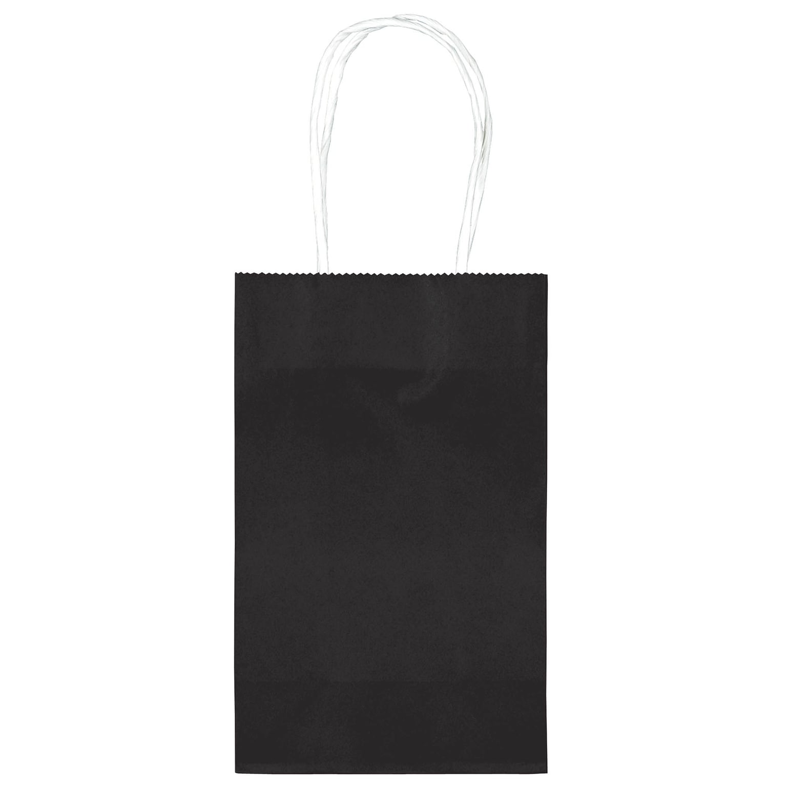 Amscan Kraft Paper Bag, 8.25 x 5.25, Black, 4/Pack, 10 Bags/Pack (162500.10)