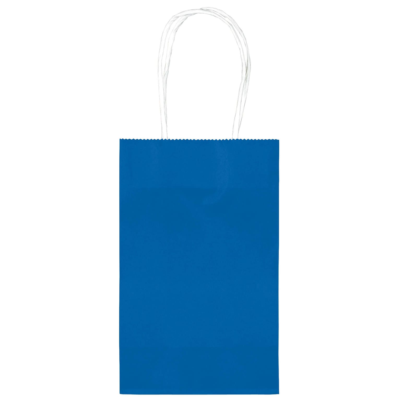 Amscan Kraft Paper Bag, 8.25 x 5.25, Bright Royal Blue, 4/Pack, 10 Bags/Pack (162500.105)
