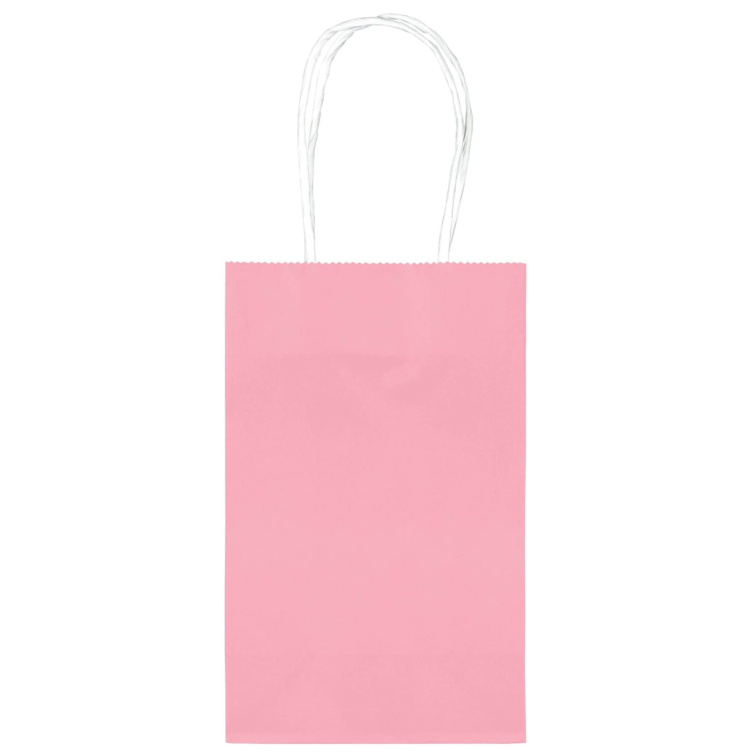 Amscan Kraft Paper Bag, 8.25 x 5.25, New Pink, 4/Pack, 10 Bags/Pack (162500.109)