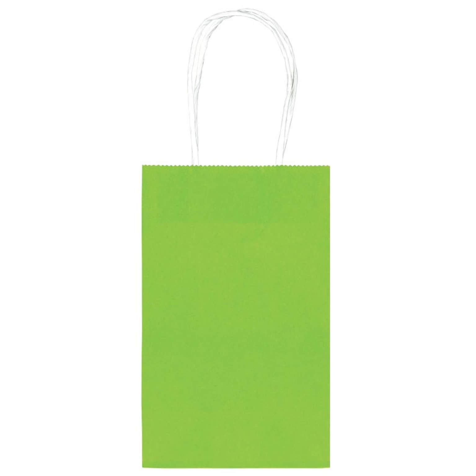 Amscan Kraft Paper Bag, 8.25 x 5.25, Kiwi, 4/Pack, 10 Bags/Pack (162500.53)