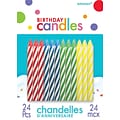 Amscan Spiral Birthday Candles, 2.5, Multicolored, 12/Pack, 24 Per Pack (170002.99)