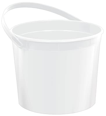 Amscan Plastic Bucket; 6.25, White, 12/Pack (268902.08)