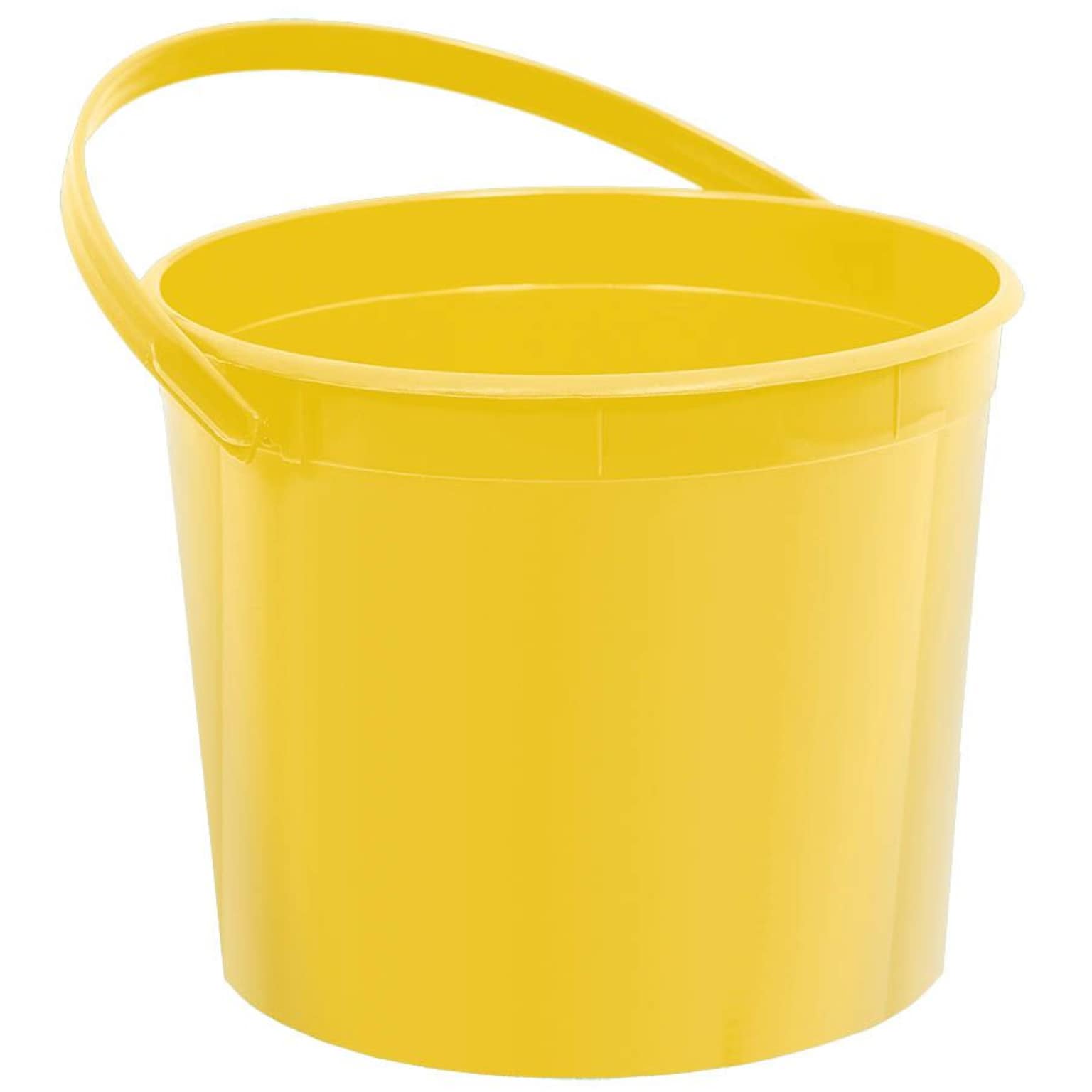 Amscan Plastic Bucket; 6.25, Sunshine Yellow, 12/Pack (268902.09)