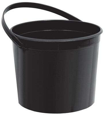 Amscan Plastic Bucket; 6.25, Black, 12/Pack (268902.1)