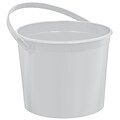 Amscan Plastic Bucket; 6.25, Silver, 12/Pack (268902.18)