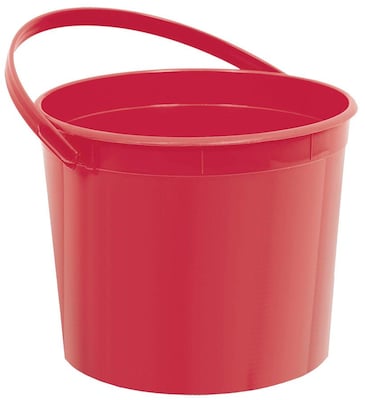Amscan Plastic Bucket; 6.25, Apple Red, 12/Pack (268902.4)