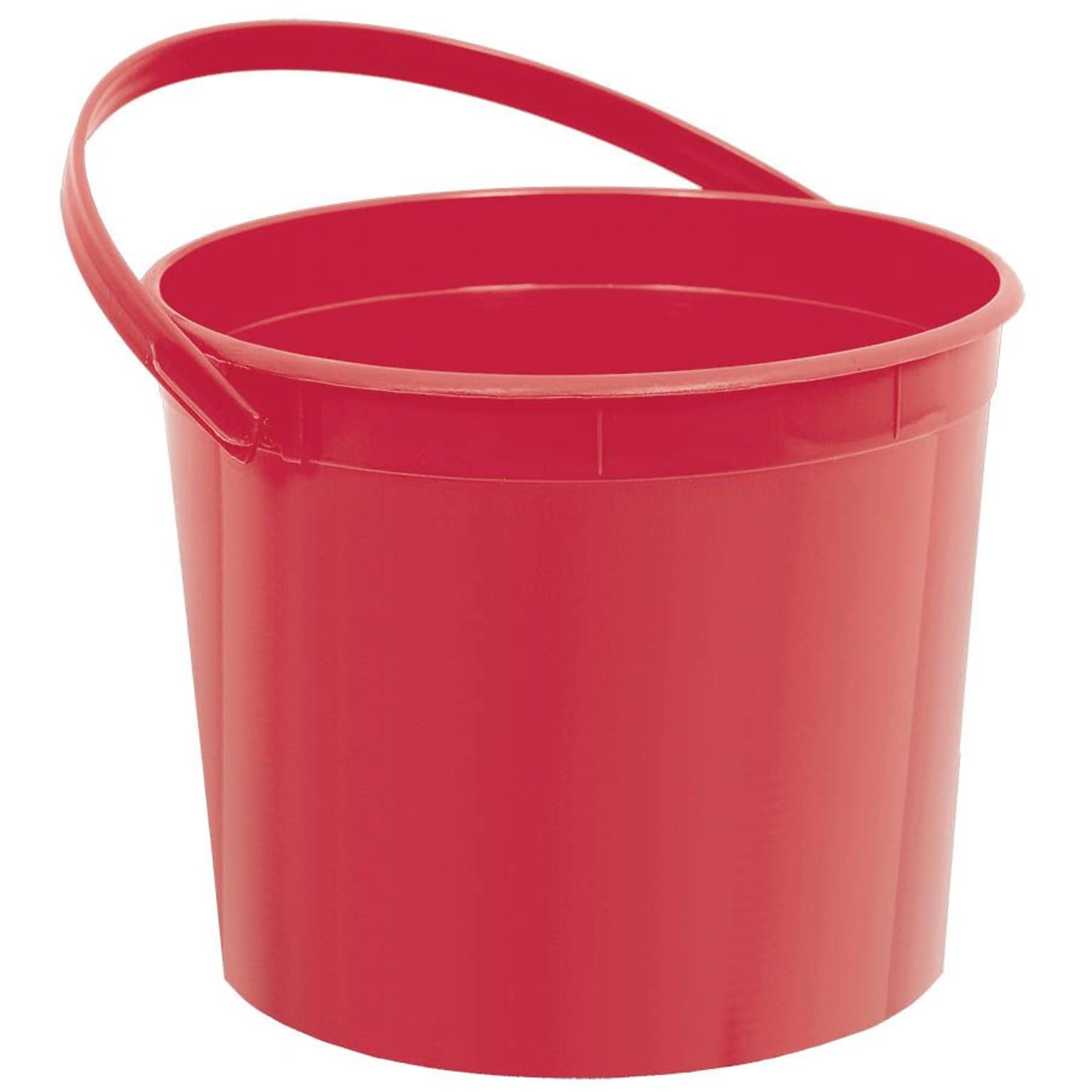 Amscan Plastic Bucket; 6.25, Apple Red, 12/Pack (268902.4)