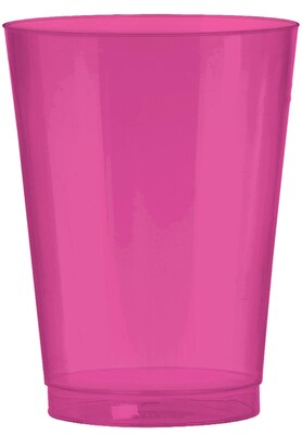 Amscan Big Party Pack 10oz Bright Pink Plastic Cups, 2/Pack, 72 Per Pack (350363.103)