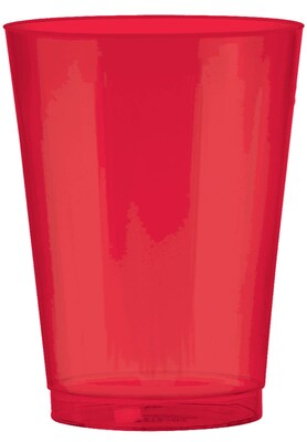 Amscan 10oz Apple Red Big Party Pack Plastic Cups, 2/Pack, 72 Per Pack (350363.4)