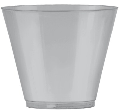 Amscan 9oz Silver Big Party Pack Plastic Cups, 2/Pack, 72 Per Pack (350366.18)
