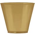 Amscan 9oz Big Party Pack Plastic Cups, Gold, 2/Pack, 72 Per Pack (350366.19)