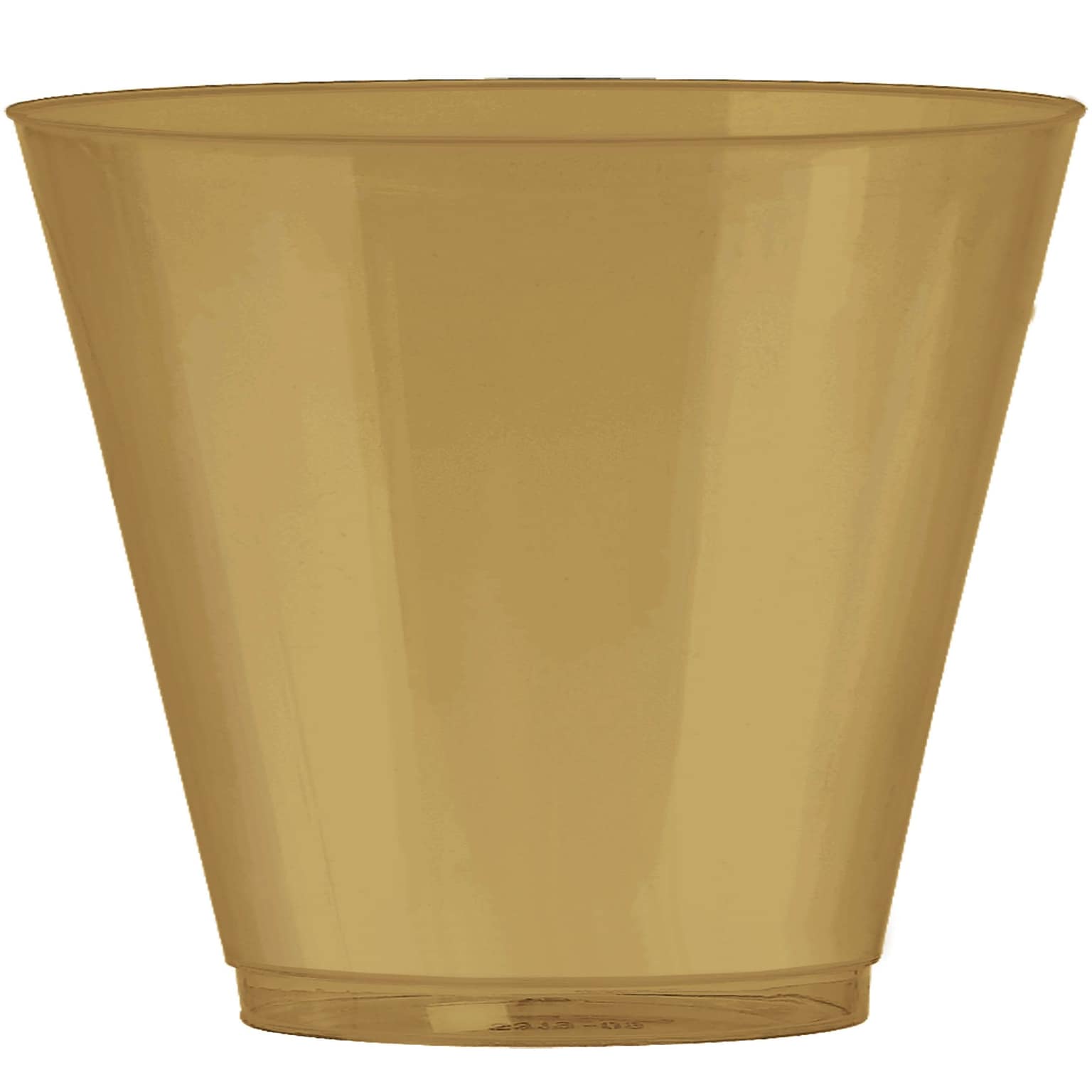 Amscan 9oz Big Party Pack Plastic Cups, Gold, 2/Pack, 72 Per Pack (350366.19)