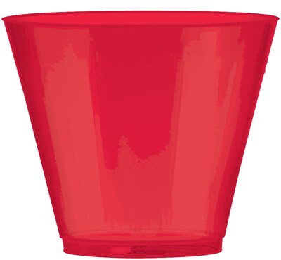 Amscan 9oz Red Big Party Pack Plastic Cups, 2/Pack, 72 Per Pack (350366.4)