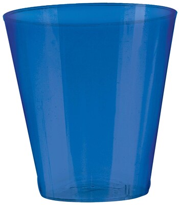Amscan 2oz Bright Royal Blue Big Party Pack Plastic Shot Glasses, 3/Pack, 100 Per Pack (357918.105)
