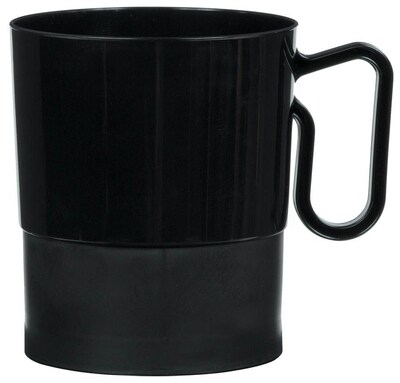 Amscan 8oz Black Plastic Coffee Cups, 2/Pack, 20 Per Pack (359630.1)