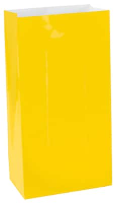 Amscan Mini Paper Bags 6.5x3x2 Yellow