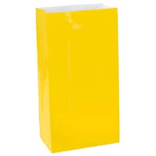 Amscan Mini Paper Bags 6.5x3x2 Yellow