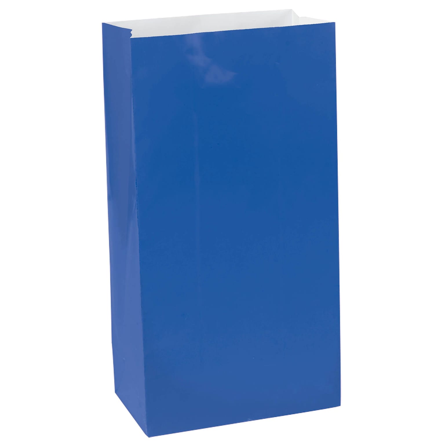 Amscan Mini Paper Bags, 6.5H x 3W x 2D, Bright Royal Blue, 9/Pack (370202.105)