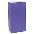Amscan Mini Paper Bags, 6.5H x 3W x 2D, Purple, 9/Pack (370202.106)