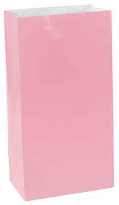 Amscan Mini Paper Bags, 6.5H x 3W x 2D, Pink, 9/Pack (370202.109)