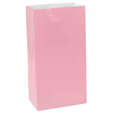 Amscan Mini Paper Bags, 6.5H x 3W x 2D, Pink, 9/Pack (370202.109)