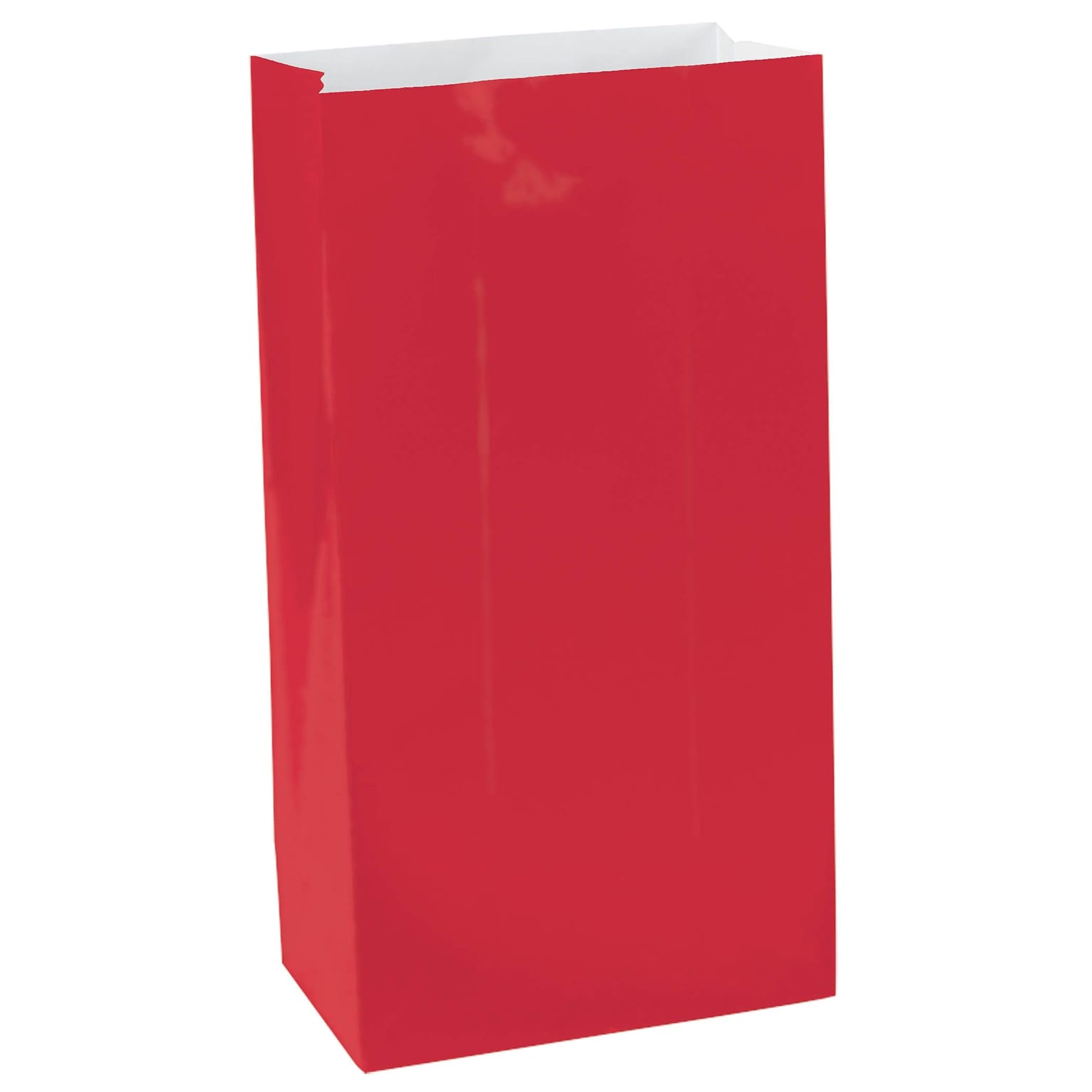 Amscan Mini Paper Bags, 6.5H x 3W x 2D, Apple Red, 9/Pack (370202.4)