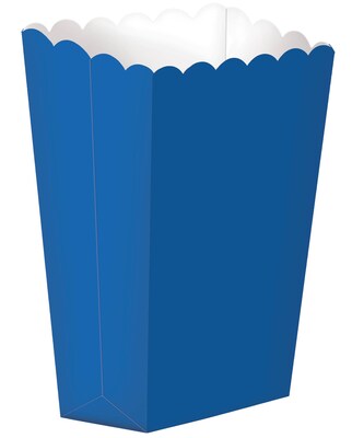 Amscan Paper Popcorn Boxes; 5.25H x 2.5W, Royal Blue, 12/Pack, 5 Per Pack (370221.105)