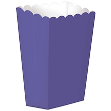 Amscan Paper Popcorn Boxes; 5.25H x 2.5W, Purple, 12/Pack, 5 Per Pack (370221.106)