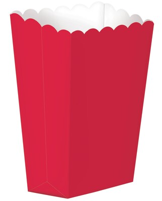 Amscan Paper Popcorn Boxes; 5.25H x 2.5W, Red, 12/Pack, 5 Per Pack (370221.4)