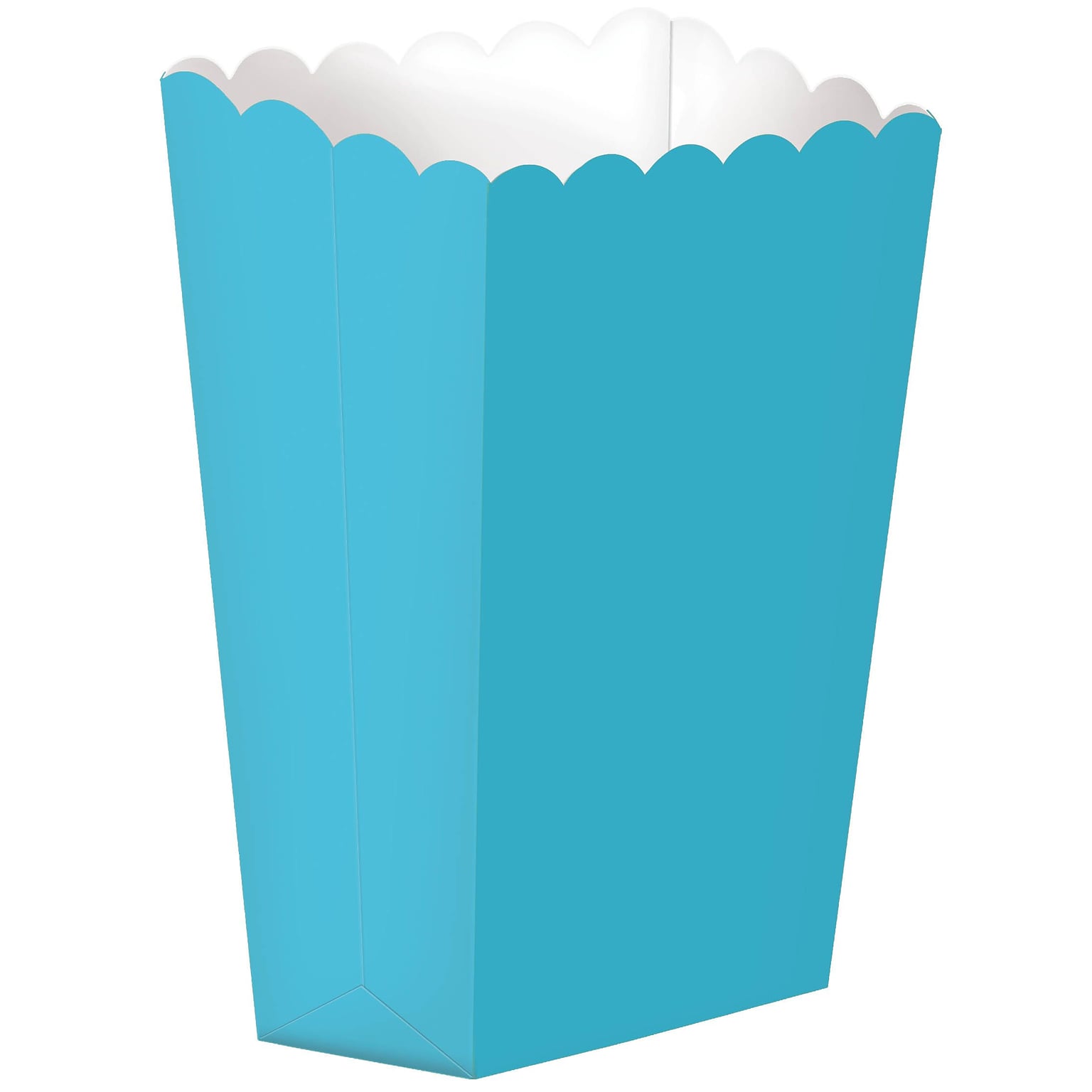 Amscan Paper Popcorn Boxes; 5.25H x 2.5W, Caribbean Blue, 12/Pack, 5 Per Pack (370221.54)
