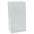 Amscan Paper Bags, 10H x 5.25W x 3D, Silver, 9/Packs (376000.18)