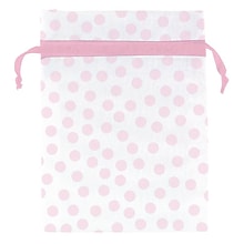 Amscan Pink Dot Organza Bag; 4 x 3, 12/Pack (382364)