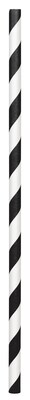 Amscan Paper Straws, Low Count, 7.75, Black, 5/Pack, 24 Per Pack (400074.1)