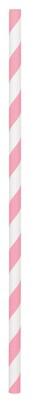 Amscan Paper Straws Low Count, 7.75, Pink, 5/Pack, 24 Per Pack (400074.109)