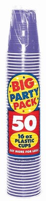 Amscan 16oz Purple Big Party Pack Cup, 5/Pack, 50 Per Pack (436801.106)