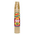 Amscan 16oz Gold Big Party Pack Cup, 5/Pack, 50 Per Pack (436801.19)