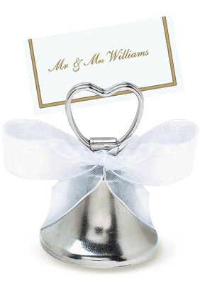 Amscan Silver Bell Place Card Holder; 24/Pack (451027)