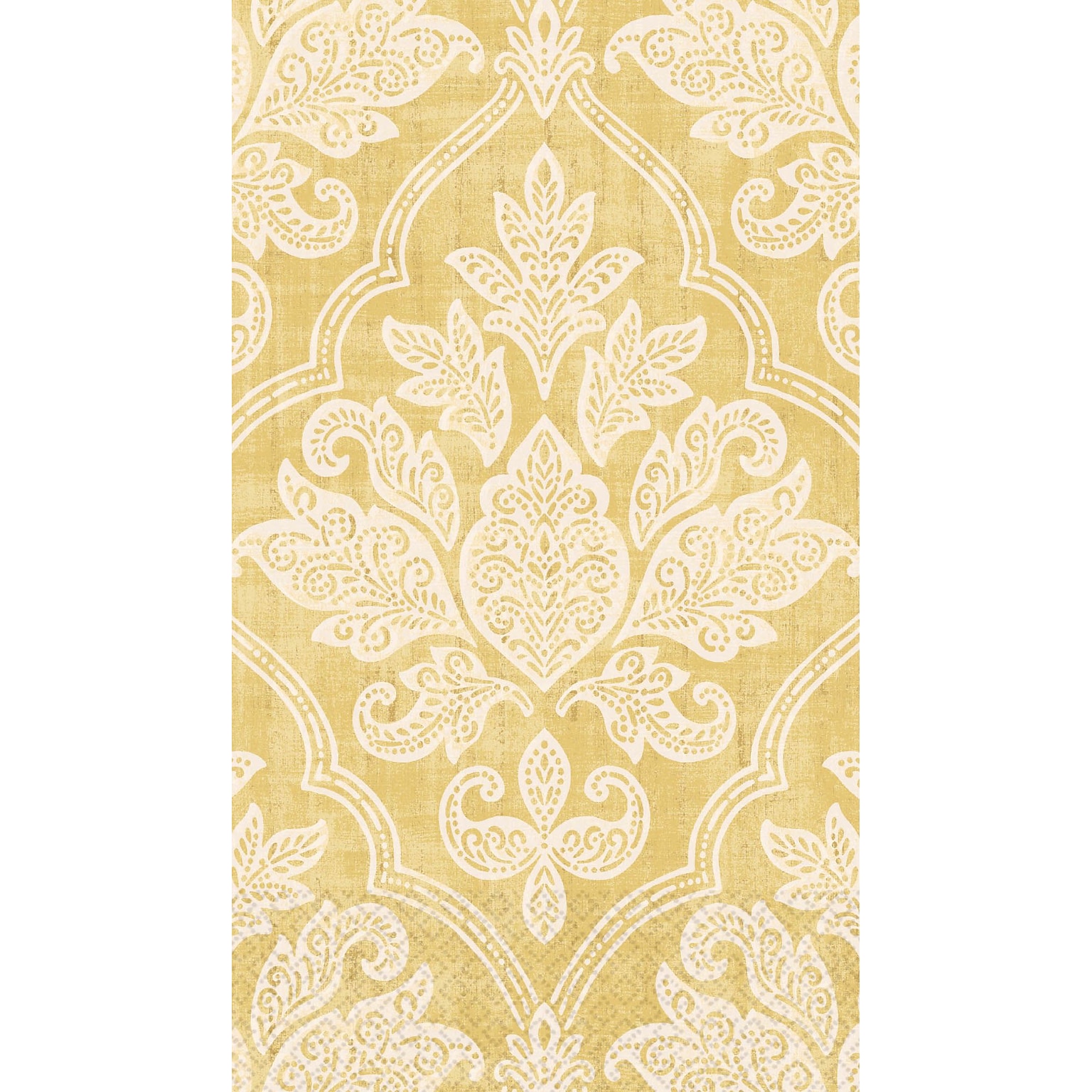Amscan Gold Damask Guest Towels, 7.75 x 4.5, 4/Pack, 16 Per Pack (530008)