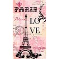 Amscan Paris Love Guest Towels, 7.75 x 4.5, 4/Pack, 16 Per Pack (530020)