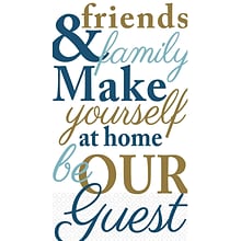 Amscan Family & Friends Guest Towels, 7.75 x 4.5, 4/Pack, 16 Per Pack (530041)