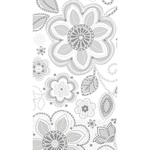 Amscan Flower Embroidery Guest Towels, 7.75 x 4.5, Silver, 4/Pack, 16 Per Pack (530049)