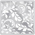 Amscan 7 x 7 Silver Elegant Scroll 25th Anniversary Square Metallic Plates; 8/Pack, 8 Per Pack (543850)