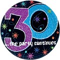 Amscan 7 The Party Continues 30 Round Paper Plates, 8/Pack, 8 Per Pack (549794)