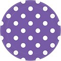 Amscan Polka Dots Round Paper Plates, 9, New Purple, 8/Pack, 8 Per Pack (551537.106)