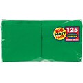 Amscan Big Party Pack Napkins, 5 x 5, Festive Green, 125 Napkins/Set, 6 Sets/Pack (600013.03)