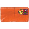 Amscan Big Party Pack Napkins, 5 x 5, Orange, 6/Pack, 125 Per Pack (600013.05)