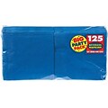 Amscan Big Party Pack Napkins, 5 x 5, Royal Blue, 6/Pack, 125 Per Pack (600013.105)