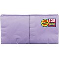Amscan Big Party Pack Napkins, 6.5 x 6.5, Lavender, 4/Pack, 125 Per Pack (610013.04)