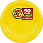 Amscan Big Party Pack 7" Sunshine Yellow Round Plastic Plates, 3/Pack, 50 Per Pack (630730.09)